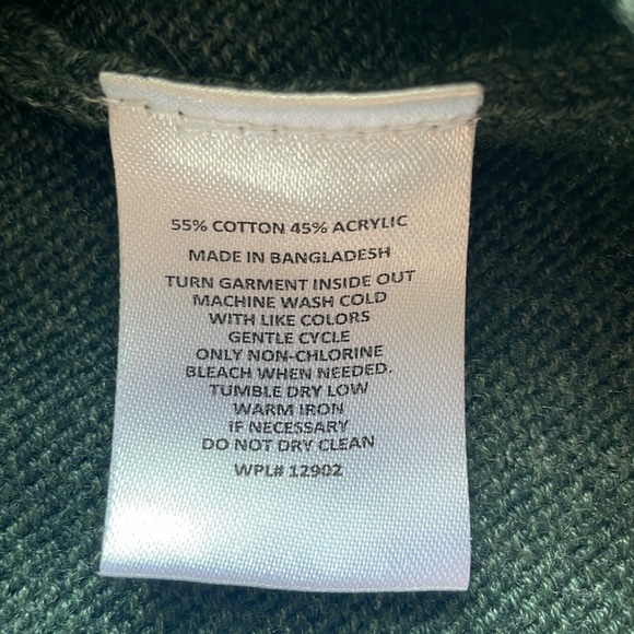 Men’s XL Haggar Long Sleeve Dark Green Sweater - Picture 4 of 5